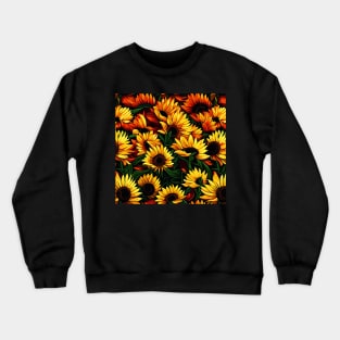 Sunflower  mural Art Crewneck Sweatshirt